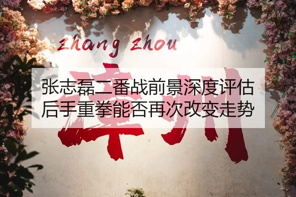 张志磊二番战前景深度评估 后手重拳能否再次改变走势